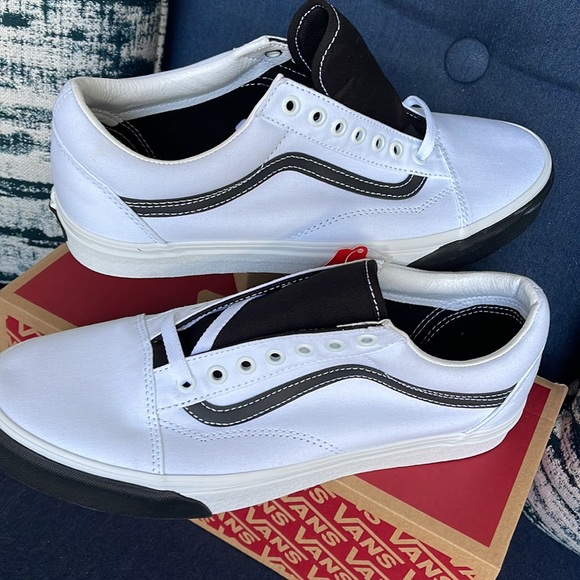 Vans Old Skool Color Block True White / Black MEN`S - Picture 11 of 16